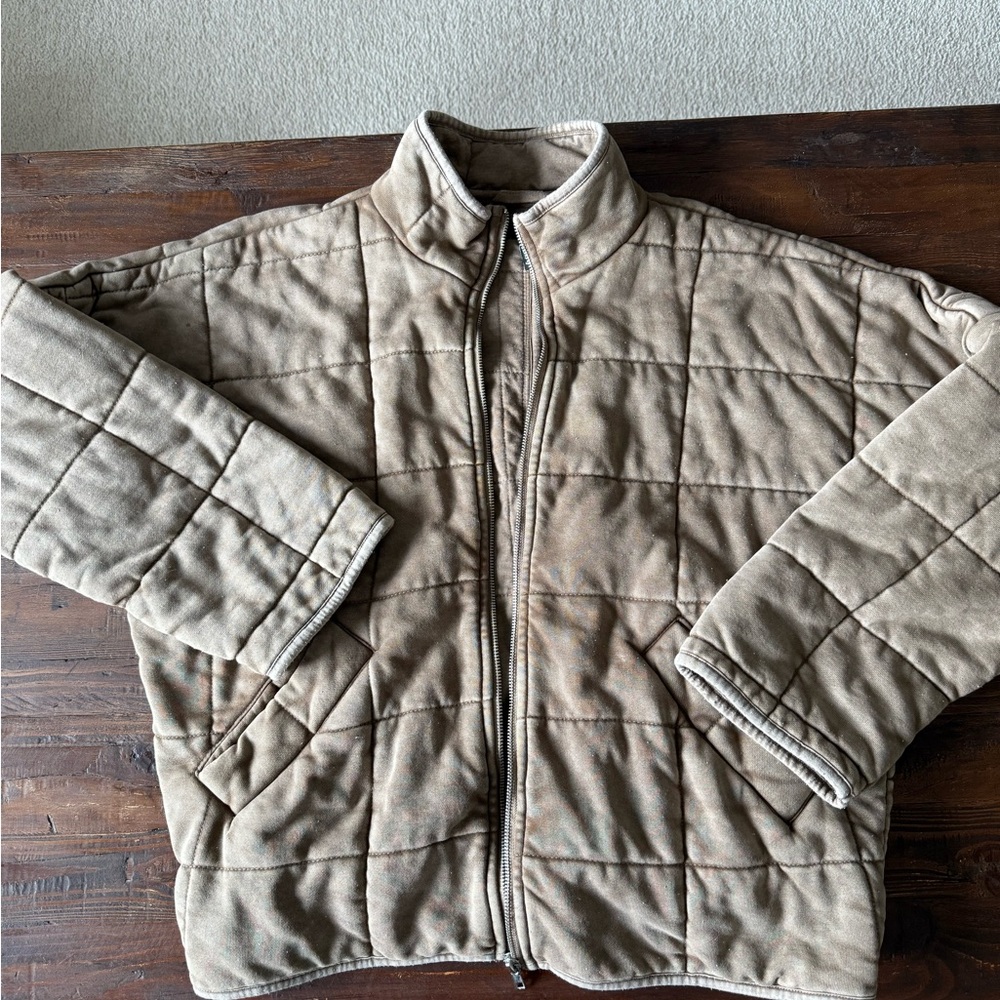 Women’s Tan Quilted Jacket